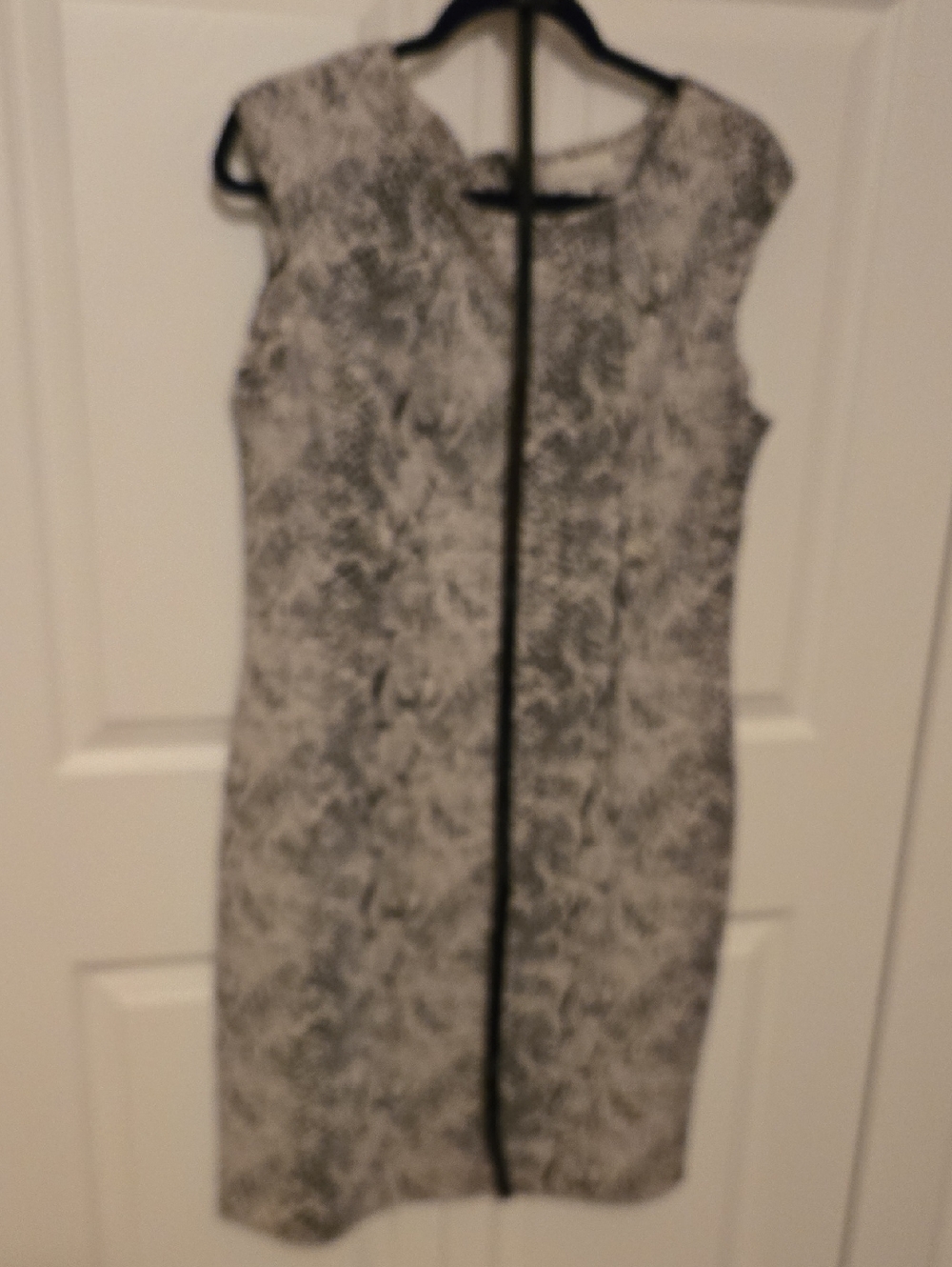 Dana Buchman Black and Crram Snakeskim Midi Dress